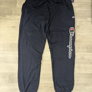 Champion Sweatpants for Men Big and Tall Cotton Fleece Joggers Navy Size 2XLT